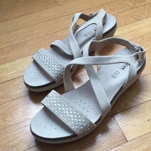 Geox Suede Strap Sandals